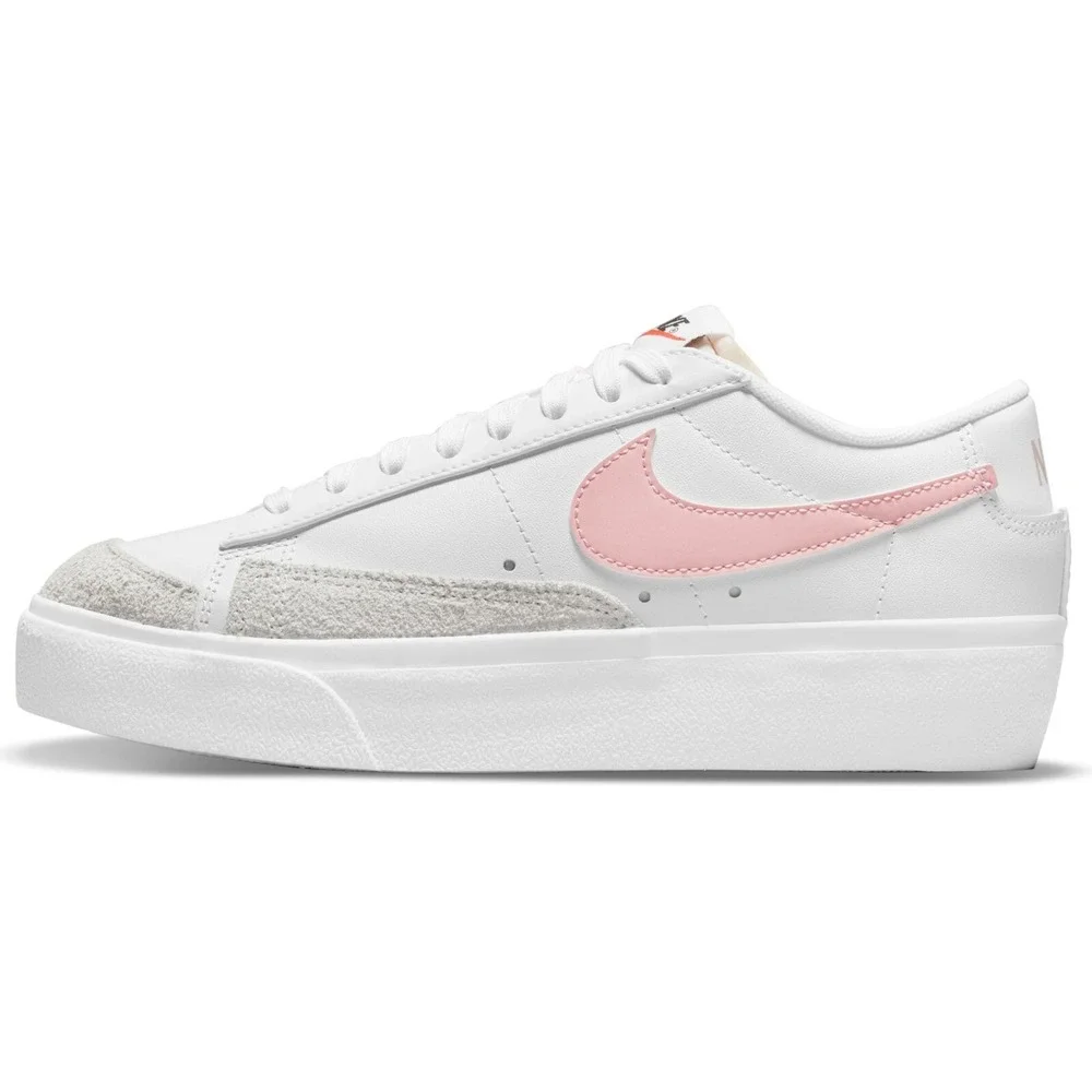 Nike Blazer Platform Low Womens 8.5 White Pink Glaze walking‎ shoes US Size